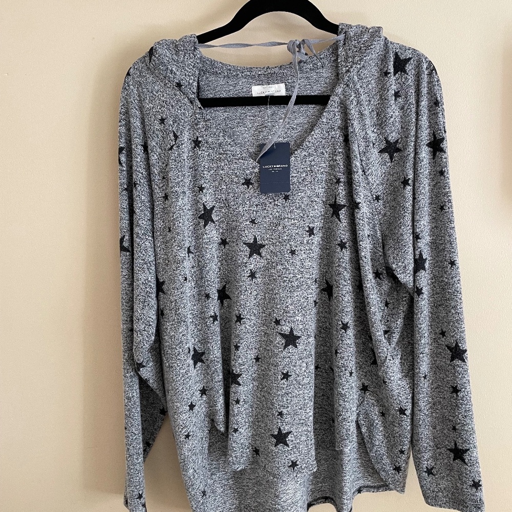 Lucky Brand Grey V-Neck Sweater